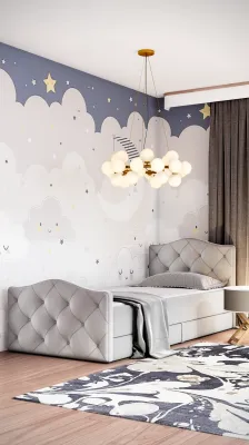 Lietuvių gamybos minkšta vaikiška lova Svajonė 