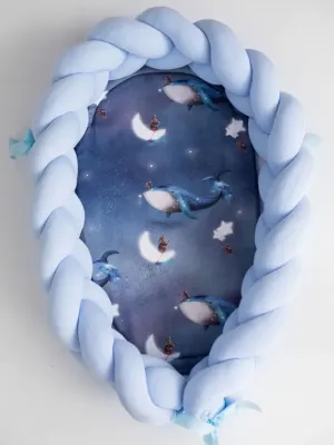 KŪDIKIO LIZDELIS dangus mėlynas