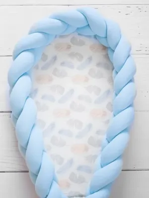 KŪDIKIO LIZDELIS plunksna mėlynas