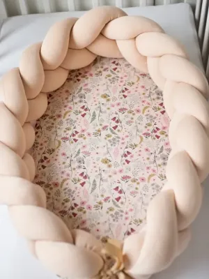 KŪDIKIO LIZDELIS gėlynas kreminis