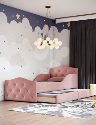 LIETUVIŲ GAMYBOS MINKŠTA DVIVIETĖ VAIKIŠKA LOVA SVAJONĖ-2