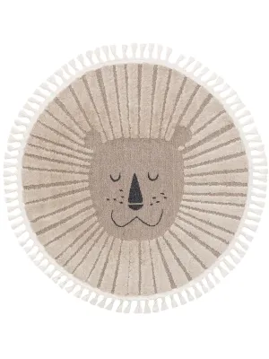 Vaikiškas kilimas Benuta beige liūtas apvalus