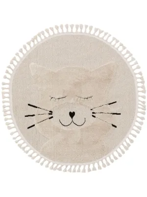 Vaikiškas kilimas Benuta cream katinas apvalus