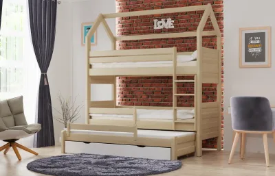 DVIAUKŠTĖ TRIVIETĖ VAIKIŠKA LOVA DOMI