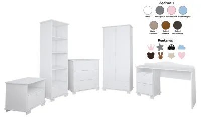 Vaikiškų baldų komplektas Lulu, 5 vienetai