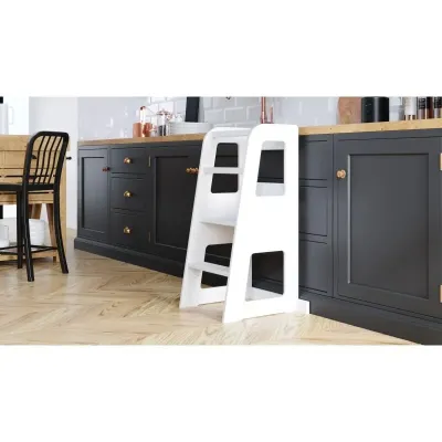 Pagalbinis virtuvės bokštelis vaikams, laipteliai montessori classic
